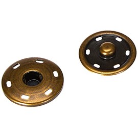 Prym Sew-On Snap Fasteners Antique Brass 30 mm, altmessing, 2 Stück, Gold