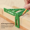 3D Multi-Angle Carpenter Square Protractor 22.5-90 Degree Aluminum Alloy Multi-Angle