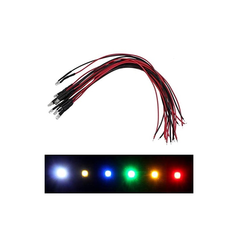 Lumonic 5 x Super Bright LEDs with Resistor for 12
