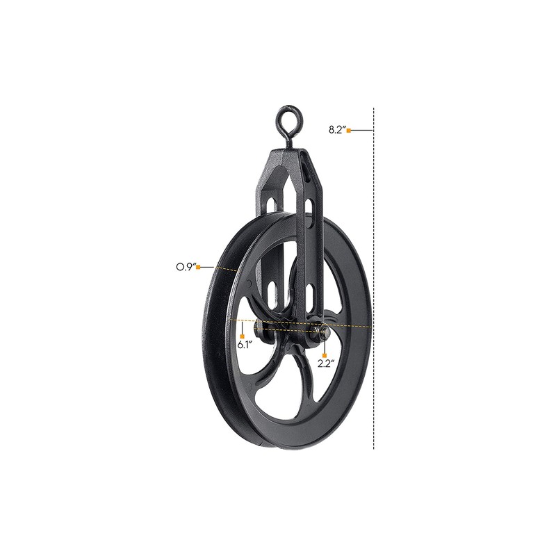 Rustic State Vintage Industrial Look Medium Wheel Farmhouse Pulley for
