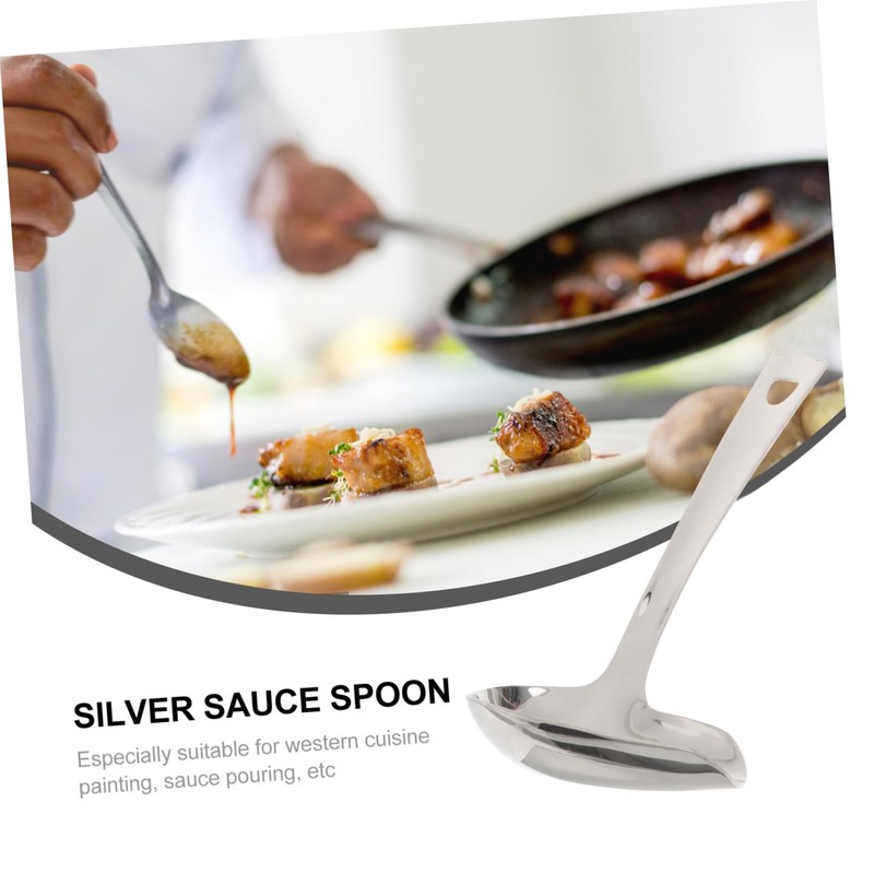 FUNOMOCYA 1pc Drizzle Spoon Sauce Spoon for Baking and Decorating