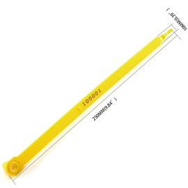 Leadseals(R) 100 Yellow Plastic Truck Trailer Seals Tite-Lock Tractor Door Seal Tamper Evident Security Tags Numbered Safty Disposable Locks for Trailer Logistics Shipping Transport