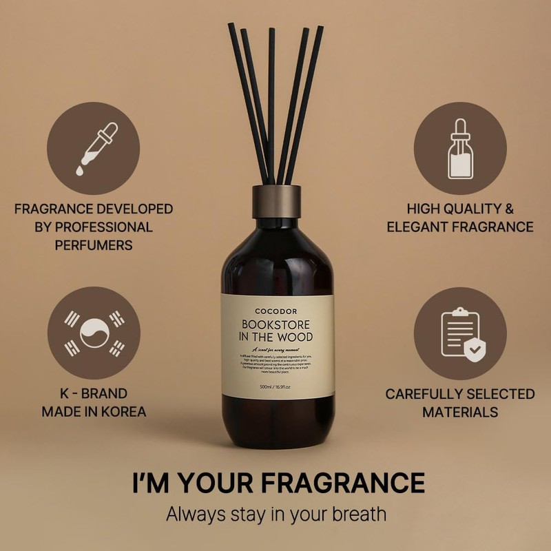 COCODOR Premium Reed Diffuser/Savon /16.9oz /1 Pack/Large Capacity Fragrance Scent