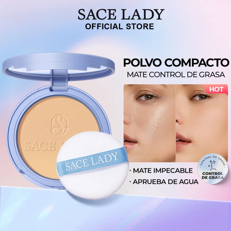 Sace Lady Base De Maquillaje Polvo Compacto Fijador Matte 02