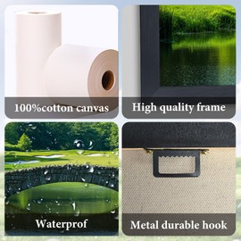 Golf Wall Art, Golf Course Pictures Wall Decor, Landscape Canvas Prints Painting, Large Modern Framed Artwork for Living Room Gym Club Bedroom Office Bathroom Dining Room 60"x 30"