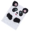 NUOBESTY Plush Notebook, Faux Fur Notebook for Kids, Panda Pattern