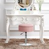 ACEQLYT Adjustable Vanity Stool with Storage, Modern Pink Vanity Chair