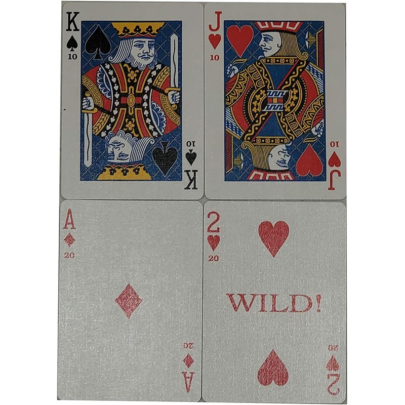 Bicycle 2 Decks Canasta Playing Cards with Points, BLUE Back