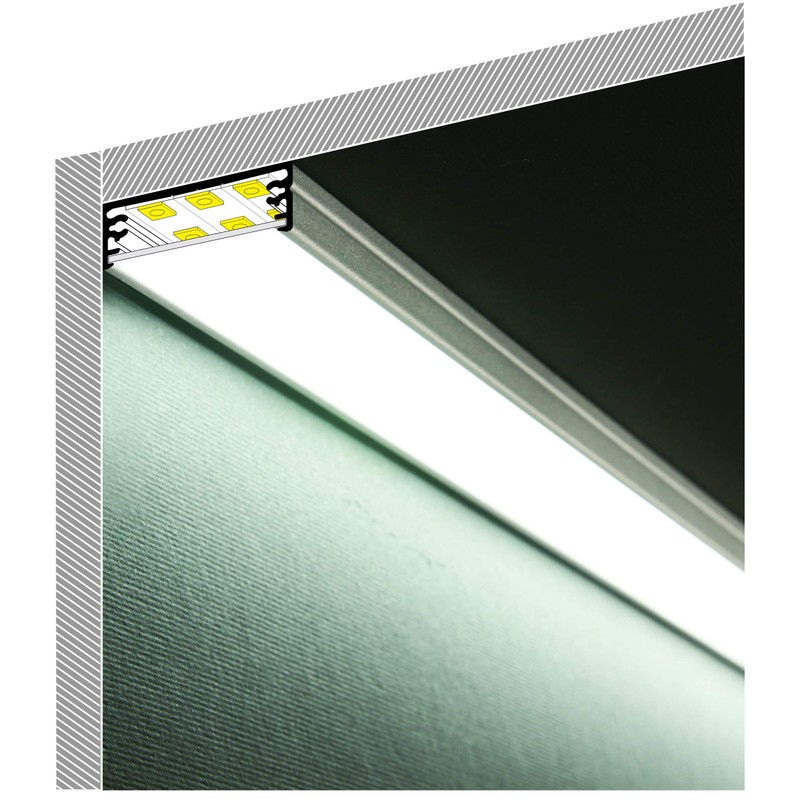 LED Profile 3.2 cm Wide Anodised Aluminium for LED Strips