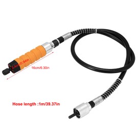 Cincel Eléctrico para Tallado de Carpintería con 5 Cuchillas de Tallado, 2 Llaves, 1 Juego de Tubos Blandos, Herramienta de Grabado para Tallado de Carpintería