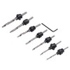 8Pcs/Set Tapered Countersink Bit Screw Set High Speed Steel Wood