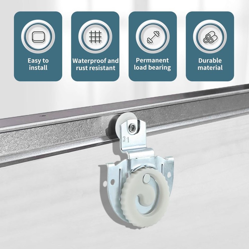 CALIDAKA 4PCS Sliding Wardrobe Door Hardware Roller Kit,Sliding Closet Door