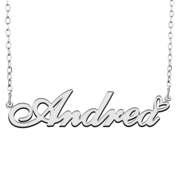 Andrea Custom Name Necklace Customized Personalized Plated Name Necklace for