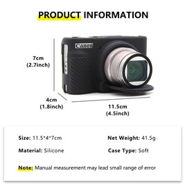 SOFPUR SX730 SX740 - Funda para cámara PowerShot SX740 hs, funda protectora ligera antiarañazos, funda de silicona suave para cámara PowerShot SX740/SX730 HS