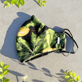 Wai Lana Fresh Protection Adult Cloth Face Covering - Comfortable, Soft, Reusable, Washable, Adjustable nose piece, Elastic ear loops (Mango) Medium