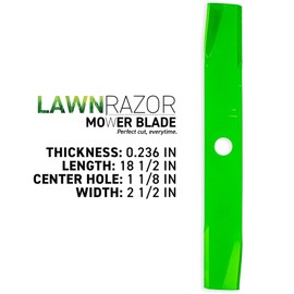8TEN LawnRAZOR Mower Blade for Kubota RCK54P-724Z 781Z 54-Inch Deck K5613-34350 Medium Lift 3 Pack