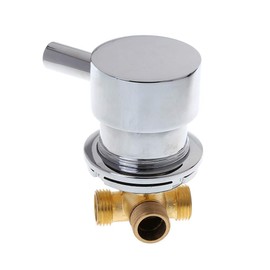 Buwei G1/2" Hot & Cold Water Mixing Valve Thermostatic Mixer Two in & One Out Faucet for Shower Room