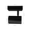 Ledvion LED Ceiling Spotlight Black 1-Light, Dimmable, 5W, 2700K, Tilt,
