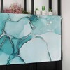 Hokiten Teal Marble Pattern Window Valance Curtains, Window Treatment for
