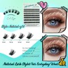 Obeyalash Cluster Wimpern Selbstklebend D Curl 8-14mm Fluffy Eyelashes Extensions