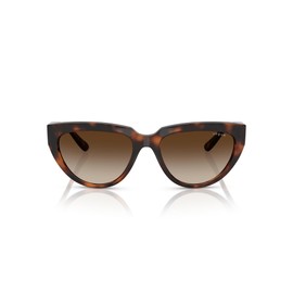 Vogue Eyewear Women's VO5629S Oval Sunglasses, Total Dark Havana/Gradient Dark Brown, 54 mm