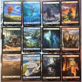 MTG Final Fantasy 12 Full Art Lands NON foil - 294 To 305 Plains Island Swamp MT