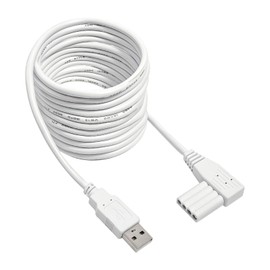 Ousaly USB Power Charging Cable Compatible with Moog Zevex Enteralite Infinity Pump Compatible with Infinity Pump Power Cord (Power Cord Length 118 inches White)