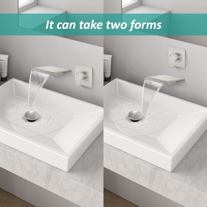 Aolemi Tub Faucet Waterfall Bathtub Faucets Wall Mount Tub Filler