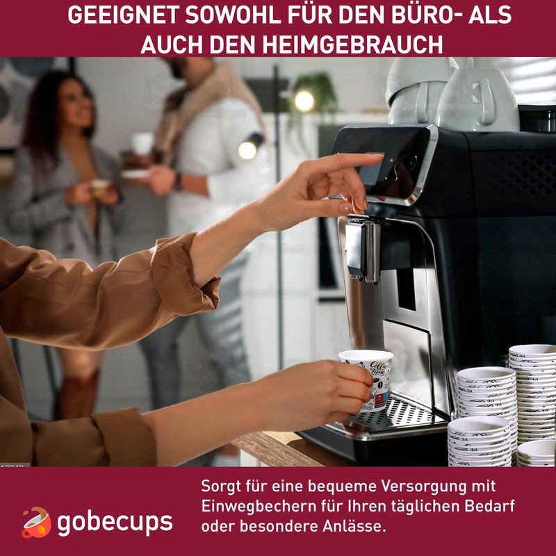 gobecups 100 Disposable Coffee Cups 110 ml / 4 oz