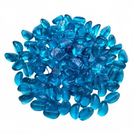 DODXIAOBEUL 2.2LB Blue Aquarium Gravel,Sea Glass Beads,Decorative Pebbles,Small Rocks for Crafts Décor Aquariums, Vases, Terrarium and Outdoor Gardening (Sea Blue)