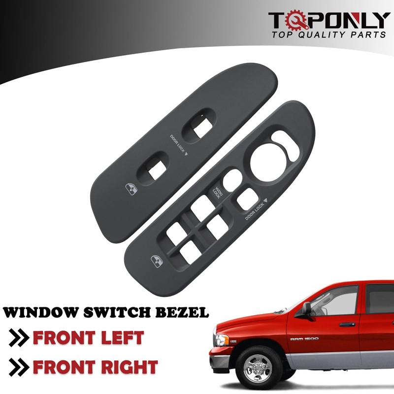 TQPONLY Door Window Switch Bezel,Front Driver and Passenger Side Compatible