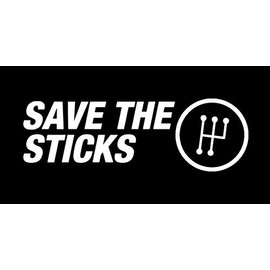 Save The Sticks JDM Manual Shift Makarios LLC |Cars Trucks Vans Walls Laptop MKR| White |5.5 x 1.75|MKR822