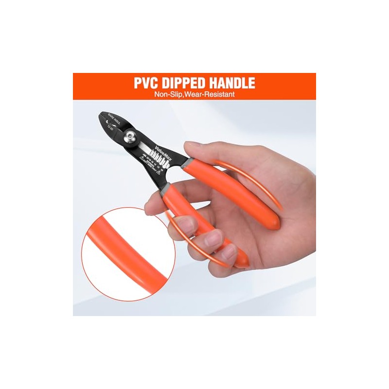 Valuemax Herramienta pelacables 4 en 1, pelacables, crimpadora de cables,