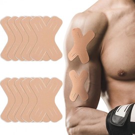 Health Muscle Taping X-Shaped Sports Tape 10 Count M13178 Skin Color 3ea