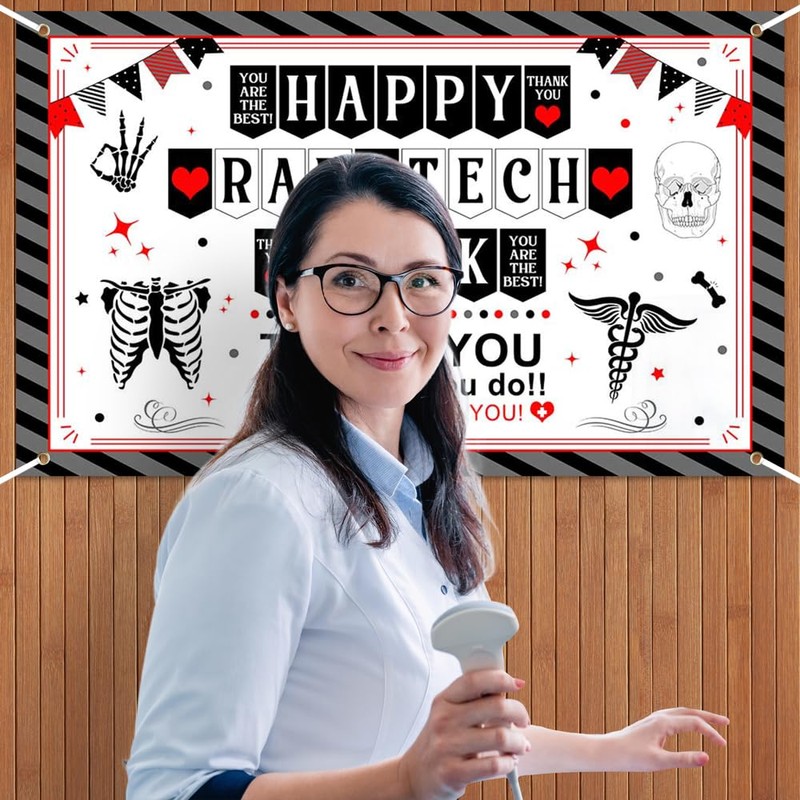 Wollmix Happy Rad Tech Week Decorations Banner - 70.8 x
