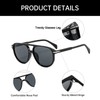 YAMEIZE Retro Style Pilot Double Bridge - Sunglasses for Women