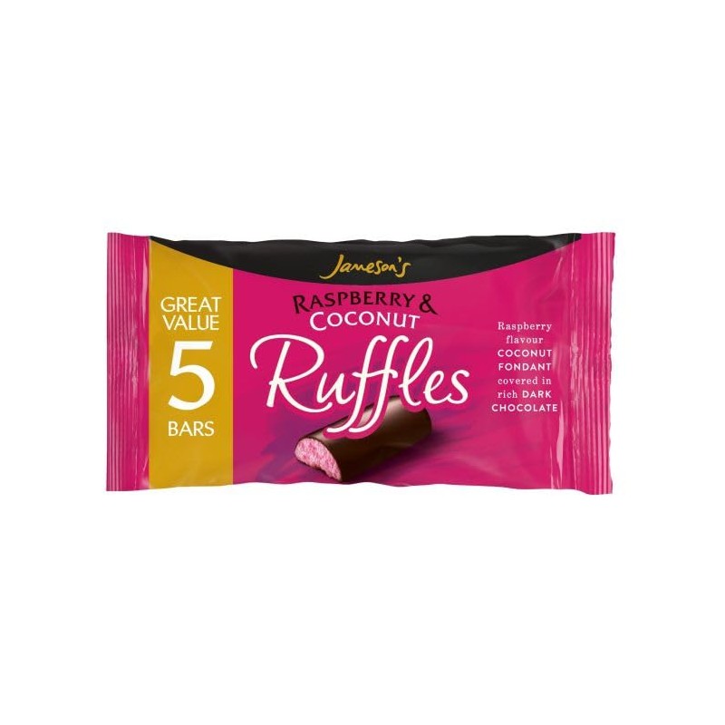 Jameson's Raspberry & Coconut Ruffles 5 Bars Pack 130g (Pack