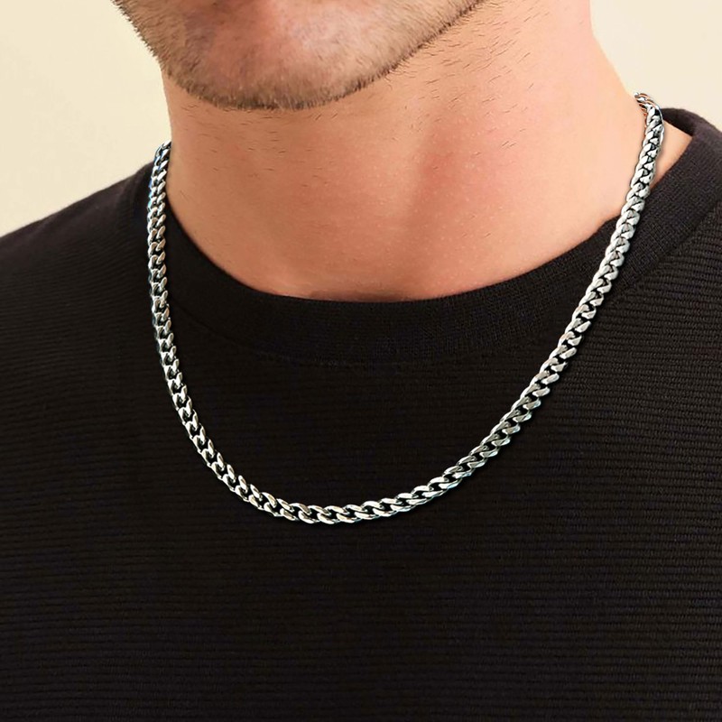 PINKDODO Gifts for Men Cuban Link Chain Necklace Anniversary Mens