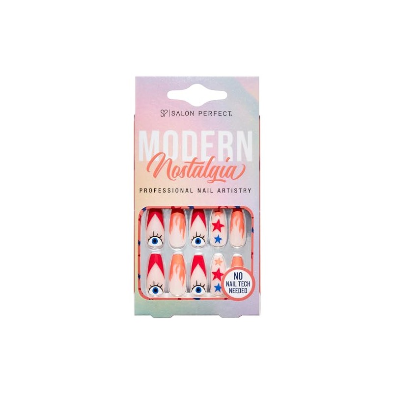 Salon Perfect Modern Nostalgia 118 Fire Tip Press On Nail