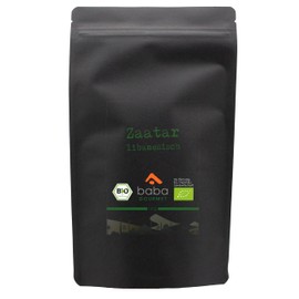 baba GOURMET - Original Organic Zaatar Spice 100 g Pack - 100% Natural from Lebanon - Zatar Spice Mix for Traditional Oriental Dishes - Satar Natural without Additives and Flavours