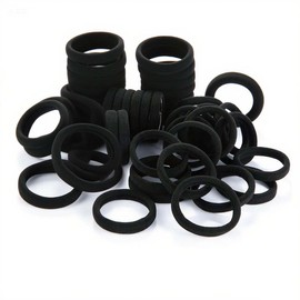 Black Hair Ties No Damage,Hair Bands, Ponytail Holders,40PCS 4CM Black Super Elastic Seamless Towel Hair Bands - Soft Women's Hair Ties Scrunchies Elastic Hair Accessories