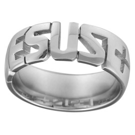 Jude Jewelers 8mm Stainless Steel Jesus Ring Christian Religious Holy Cross Wedding Engagement (12)