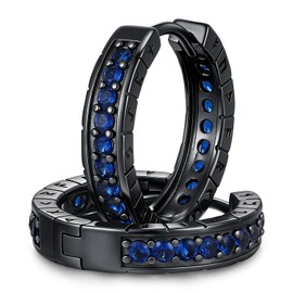 Wikinger Creolen für Männer 925 Sterling Silber Nordische Wikinger Ohrringe Schwarz Viking Rune Ohrringe Creolen Schmuck Geschenke für Damen Herren