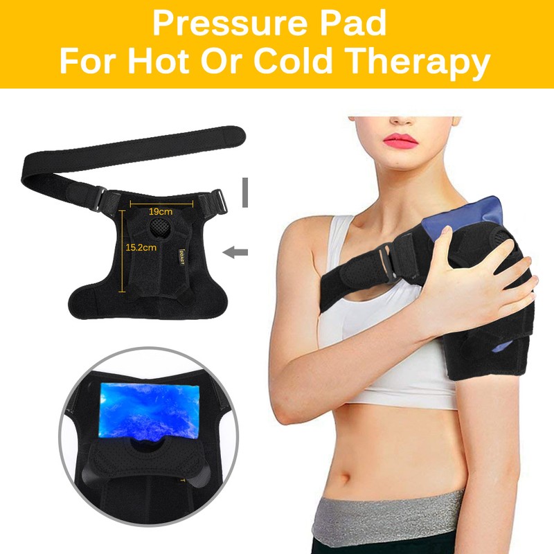 Shoulder Stability Brace with Pressure Pad, Light and Breathable Neoprene