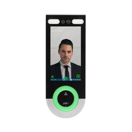 VARCOH Time Clock, 5.5-inch Facial Recognition Time Attendance Terminal with Palm & QR Code Functions, LCD Touch Screen Face Recognition Access Control with WiFi