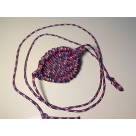 Paracord Shepherd Sling (Old-fashioned Slingshot) Handmade By David the Shepherd (Patriotic (Red/White/Blue Combo))