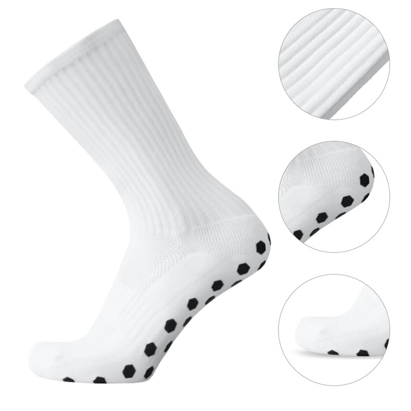 Lixada Soccer Socks, Set of 3, White + Blue +