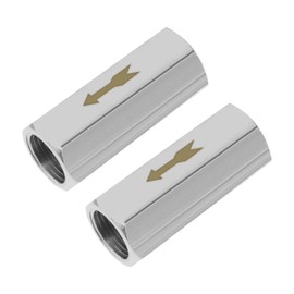LT Easiyl 2 Pcs 1/8'' Female Threaded Brass One Way Air Check Valve 35mm Hexagon Non-Return Pneumatic Air Check Valve Replacement Accessory For Boiler and Pressure Vessel