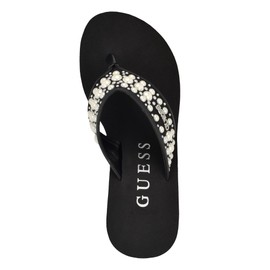 GUESS Women's Silus Wedge Sandal, Black 001, 7
