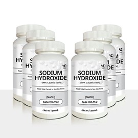 Yield RX Sodium Hydroxide (Caustic Soda) - Ultimate Drain Opener and Cleaner Chemical Solution | Pack of 6